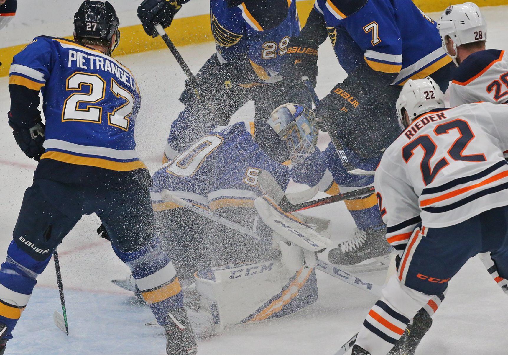The Blues take on the Oilers at the Enterprise Center
